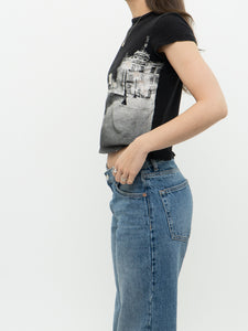 Vintage x Landscape Cropped Shimmer Baby Tee (XS)