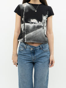 Vintage x Landscape Cropped Shimmer Baby Tee (XS)