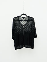 Load image into Gallery viewer, Vintage x Black Knit Short Sleeve Cardigan (L-3XL)