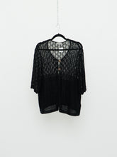 Load image into Gallery viewer, Vintage x Black Knit Short Sleeve Cardigan (L-3XL)