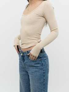 Modern x Nude Ribbed Fitted Long Sleeve (XS)