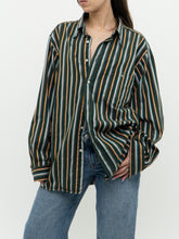 Load image into Gallery viewer, Vintage x LACOSTE Cotton Striped Green Buttonup (XS-XL)