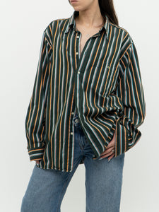 Vintage x LACOSTE Cotton Striped Green Buttonup (XS-XL)