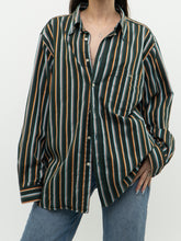 Load image into Gallery viewer, Vintage x LACOSTE Cotton Striped Green Buttonup (XS-XL)