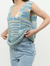 Load image into Gallery viewer, Vintage x Blue &amp; Green Cotton Handknit Vest (S-L)