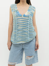 Load image into Gallery viewer, Vintage x Blue &amp; Green Cotton Handknit Vest (S-L)