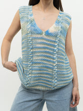 Load image into Gallery viewer, Vintage x Blue &amp; Green Cotton Handknit Vest (S-L)