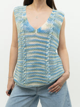 Load image into Gallery viewer, Vintage x Blue &amp; Green Cotton Handknit Vest (S-L)