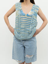 Load image into Gallery viewer, Vintage x Blue &amp; Green Cotton Handknit Vest (S-L)