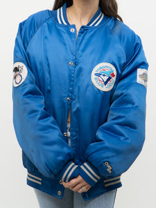 Vintage x CHALK LINE 92' Blue Jays World Series Satin Bomber (S-L)