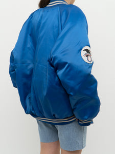 Vintage x CHALK LINE 92' Blue Jays World Series Satin Bomber (S-L)