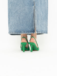 Zara x Green Heels (7.5, 8)