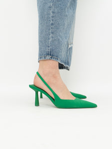 Zara x Green Heels (7.5, 8)