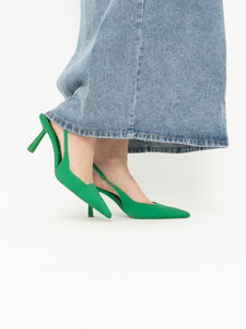 Zara x Green Heels (7.5, 8)