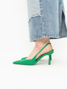 Zara x Green Heels (7.5, 8)