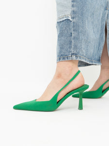 Zara x Green Heels (7.5, 8)