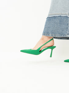 Zara x Green Heels (7.5, 8)