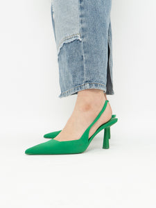 Zara x Green Heels (7.5, 8)