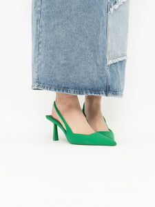 Zara x Green Heels (7.5, 8)