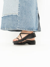 Load image into Gallery viewer, Vintage x BCBG Black Strappy Sandle