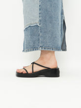 Load image into Gallery viewer, Vintage x BCBG Black Strappy Sandle