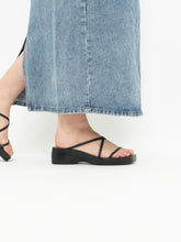 Load image into Gallery viewer, Vintage x BCBG Black Strappy Sandle