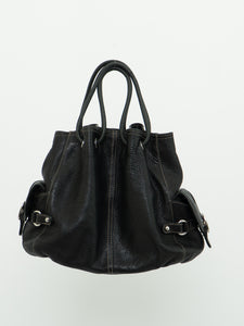 Vintage x LUCE Black Leather Cinched Purse