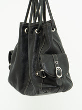 Load image into Gallery viewer, Vintage x LUCE Black Leather Cinched Purse