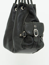 Load image into Gallery viewer, Vintage x LUCE Black Leather Cinched Purse