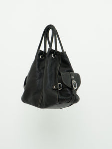 Vintage x LUCE Black Leather Cinched Purse