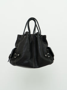 Vintage x LUCE Black Leather Cinched Purse