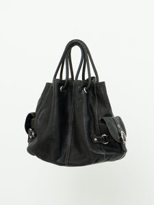 Vintage x LUCE Black Leather Cinched Purse