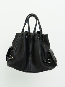 Vintage x LUCE Black Leather Cinched Purse