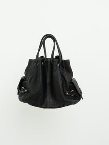 Vintage x LUCE Black Leather Cinched Purse