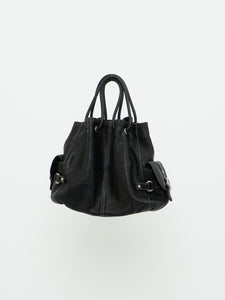 Vintage x LUCE Black Leather Cinched Purse