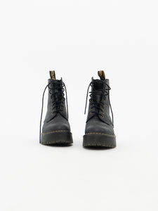 DOC MARTENS x Black Heeled Boot (7, 7.5)