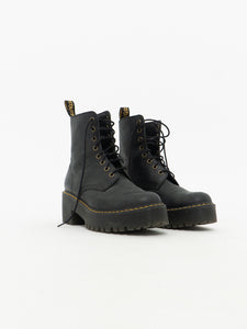 DOC MARTENS x Black Heeled Boot (7, 7.5)