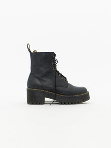 DOC MARTENS x Black Heeled Boot (7, 7.5)