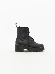 DOC MARTENS x Black Heeled Boot (7, 7.5)