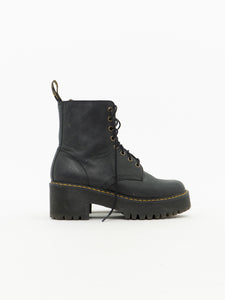 DOC MARTENS x Black Heeled Boot (7, 7.5)