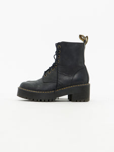 DOC MARTENS x Black Heeled Boot (7, 7.5)