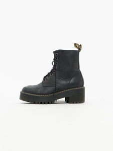 DOC MARTENS x Black Heeled Boot (7, 7.5)