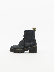 DOC MARTENS x Black Heeled Boot (7, 7.5)