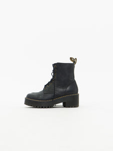 DOC MARTENS x Black Heeled Boot (7, 7.5)