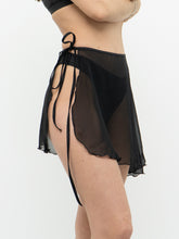 Load image into Gallery viewer, Vintage x Black Mesh Side-tie Coverup (XS-M)