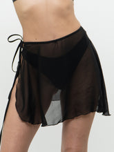 Load image into Gallery viewer, Vintage x Black Mesh Side-tie Coverup (XS-M)