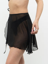 Load image into Gallery viewer, Vintage x Black Mesh Side-tie Coverup (XS-M)