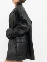 Load image into Gallery viewer, Vintage x MANGNU Black Leather Jacket (L, XL)