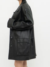 Load image into Gallery viewer, Vintage x MANGNU Black Leather Jacket (L, XL)