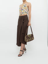 Load image into Gallery viewer, Vintage x Made in Turkey x Brown Linen Midi Skirt (XS, S)